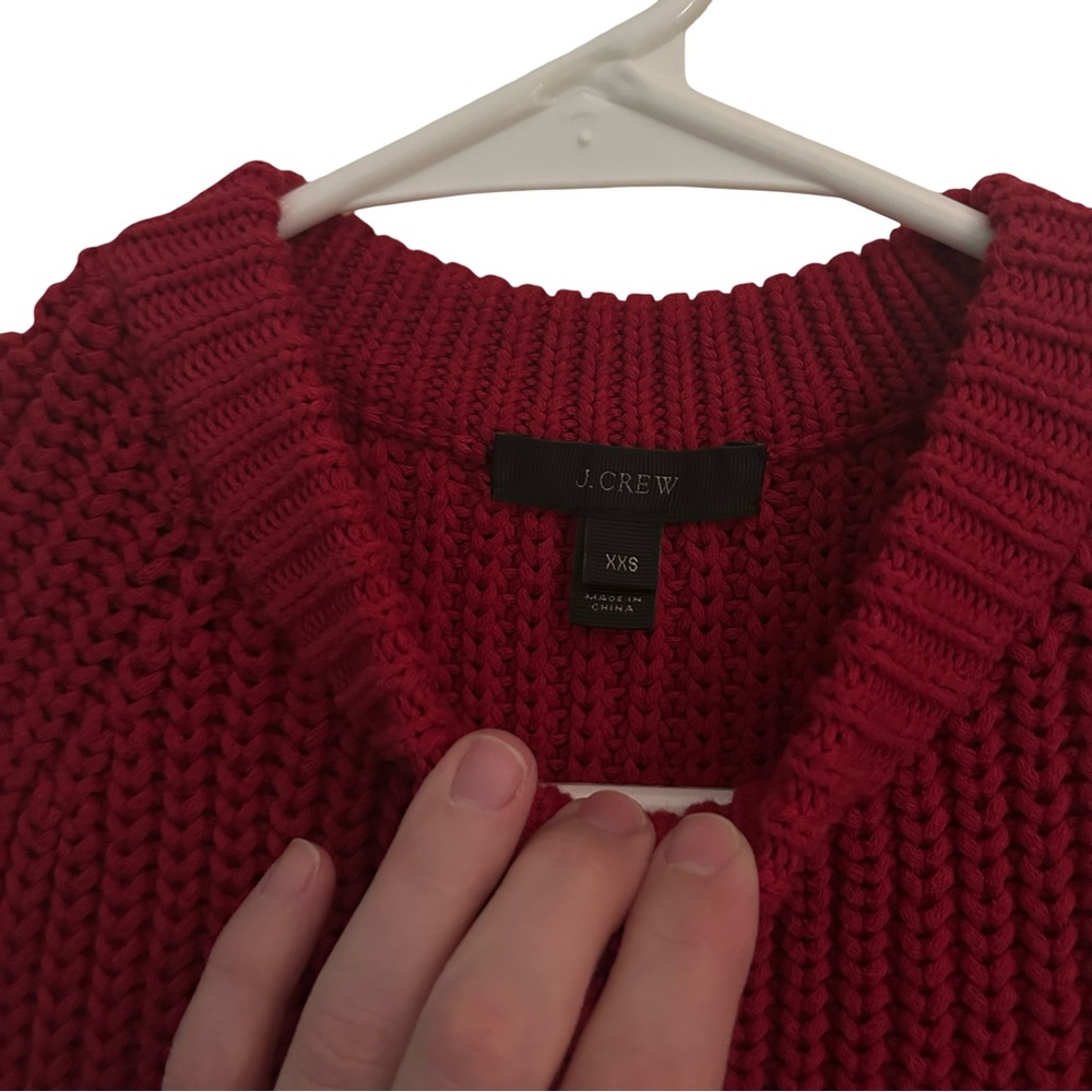 J. Crew Vibrant Red Knit Sweater - Picture 2 of 3